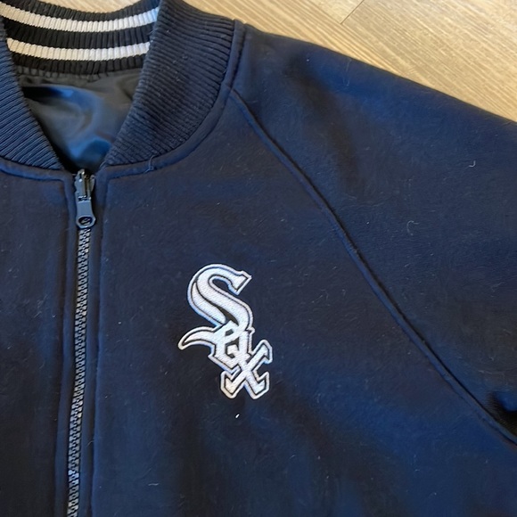 Majestic White Sox Chicago Reversible coat Baseball Jacket 14/16 unisex - Picture 9 of 10